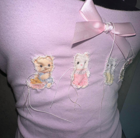 Custom patch work calico critters tank