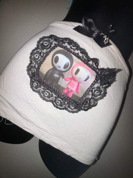 Custom patch work mini skirt